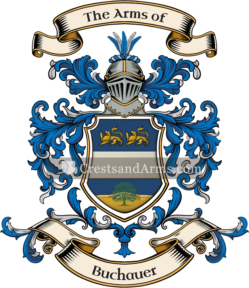 The Buchauer coat of arms, drawn from the recorded blazon