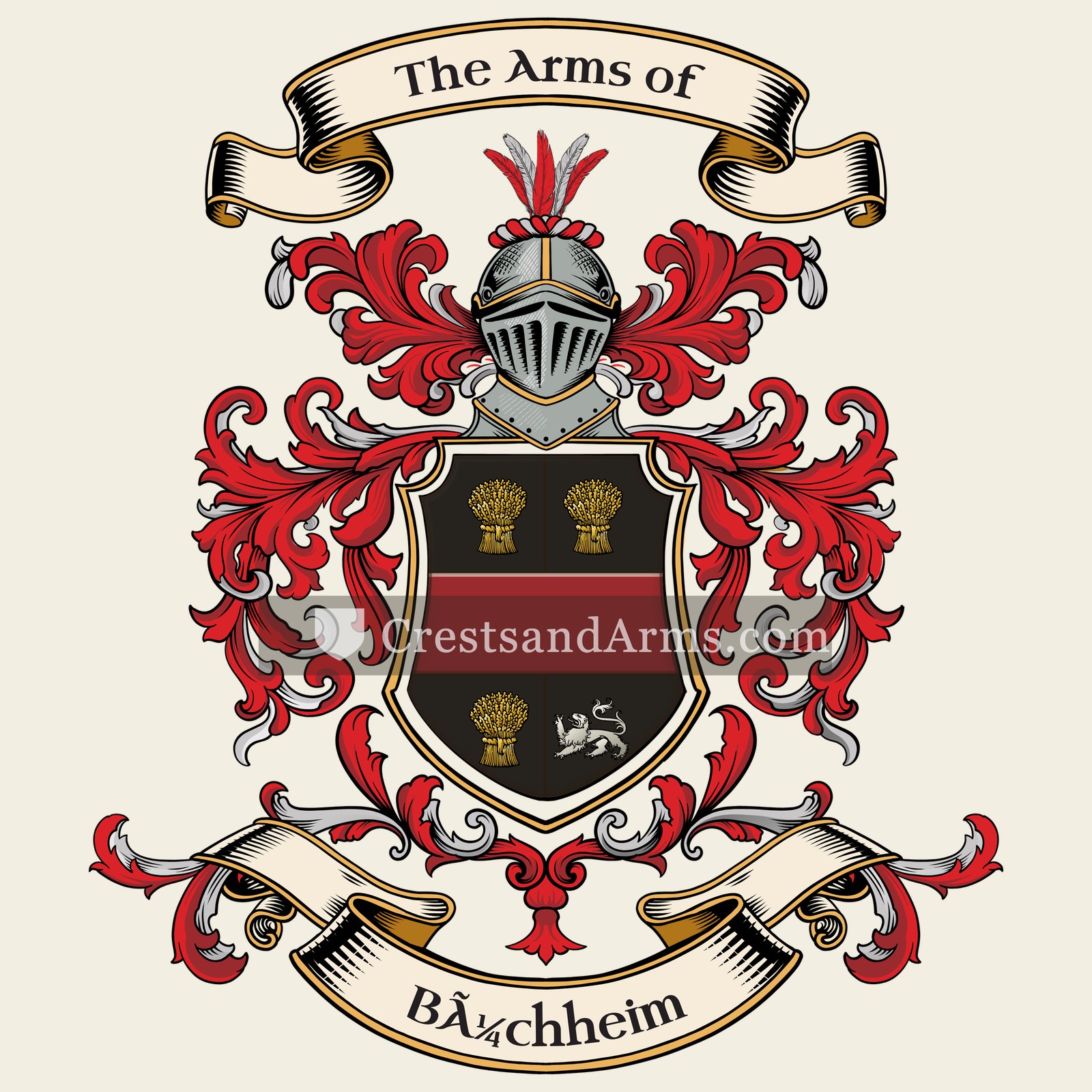 The Büchheim coat of arms, drawn from the recorded blazon