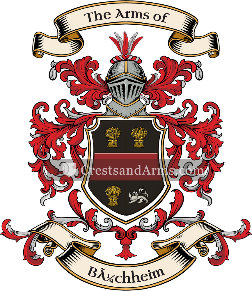 The Büchheim coat of arms, drawn from the recorded blazon