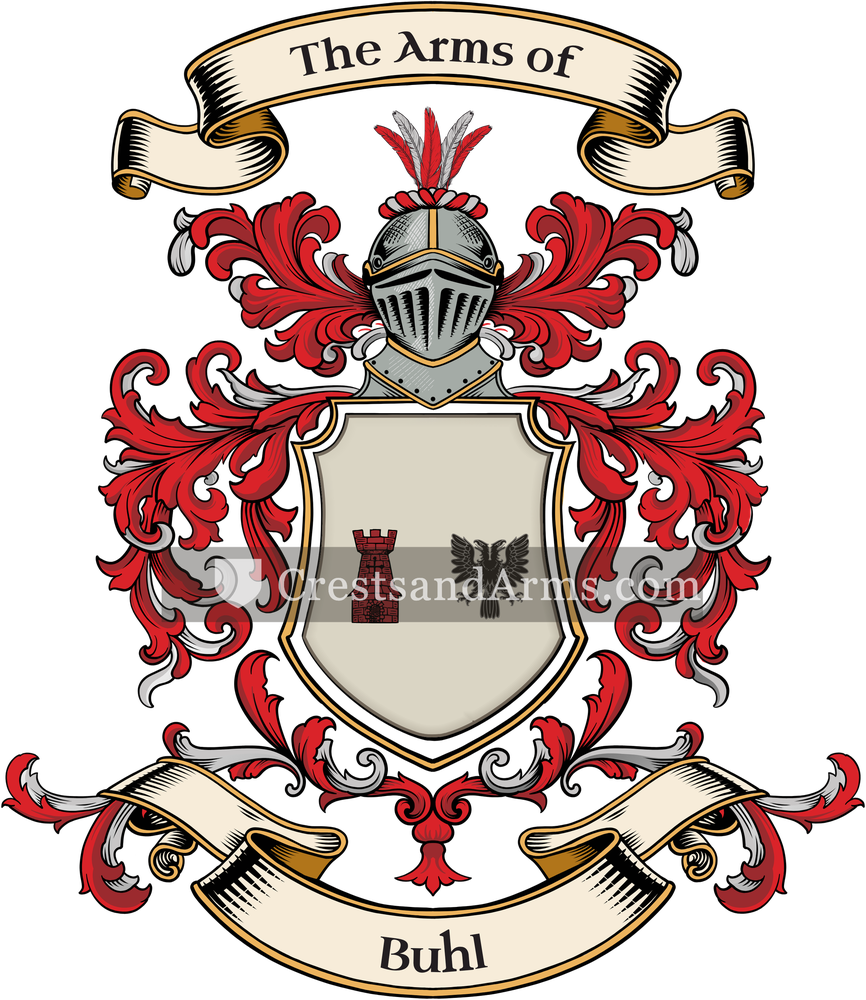 The Buhl coat of arms, drawn from the recorded blazon
