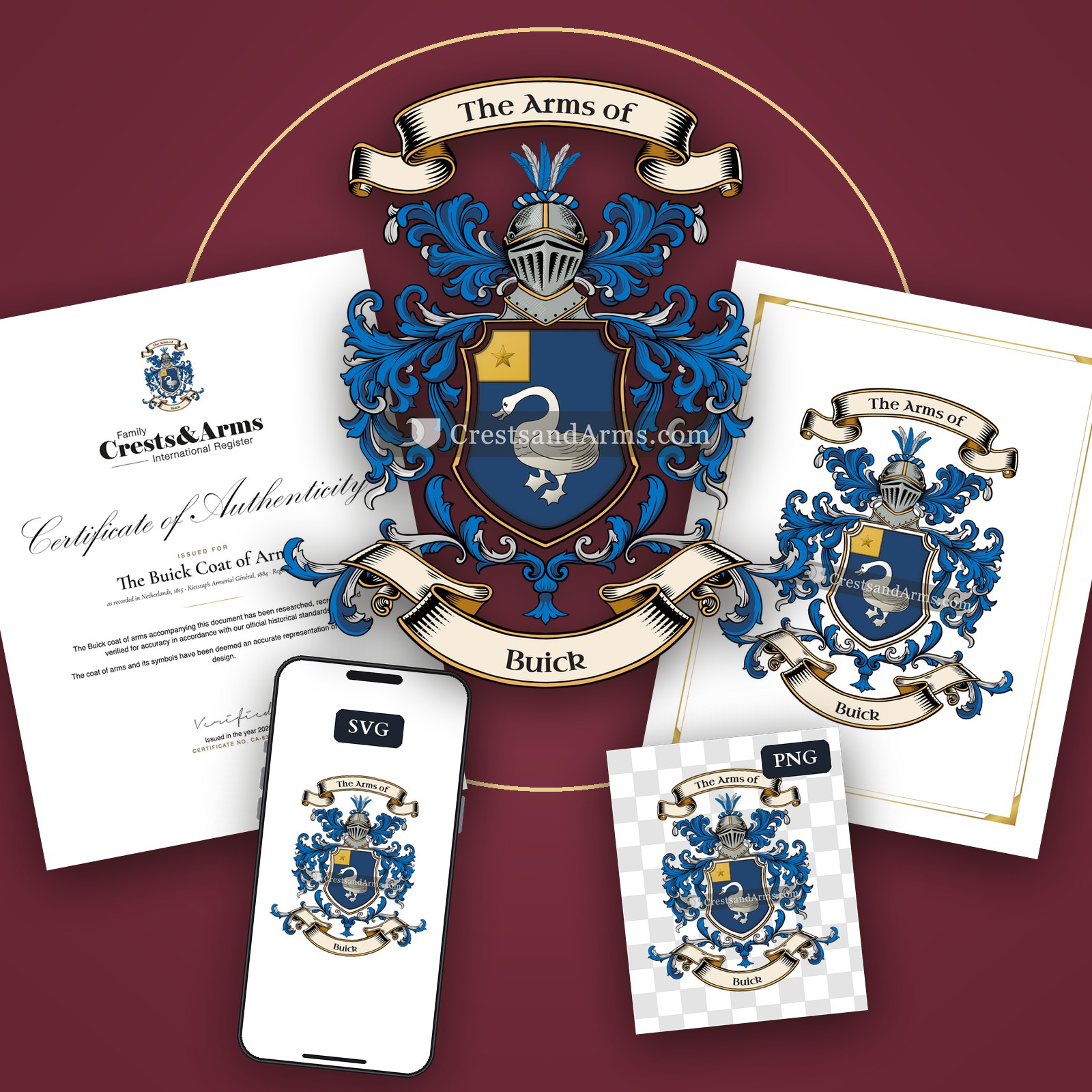 The Buick arms on the coat of arms — digital pack