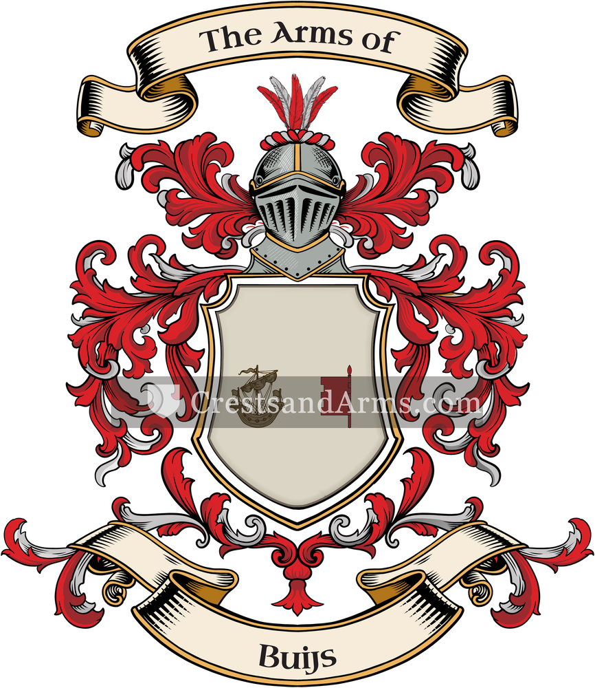 The Buijs coat of arms, drawn from the recorded blazon