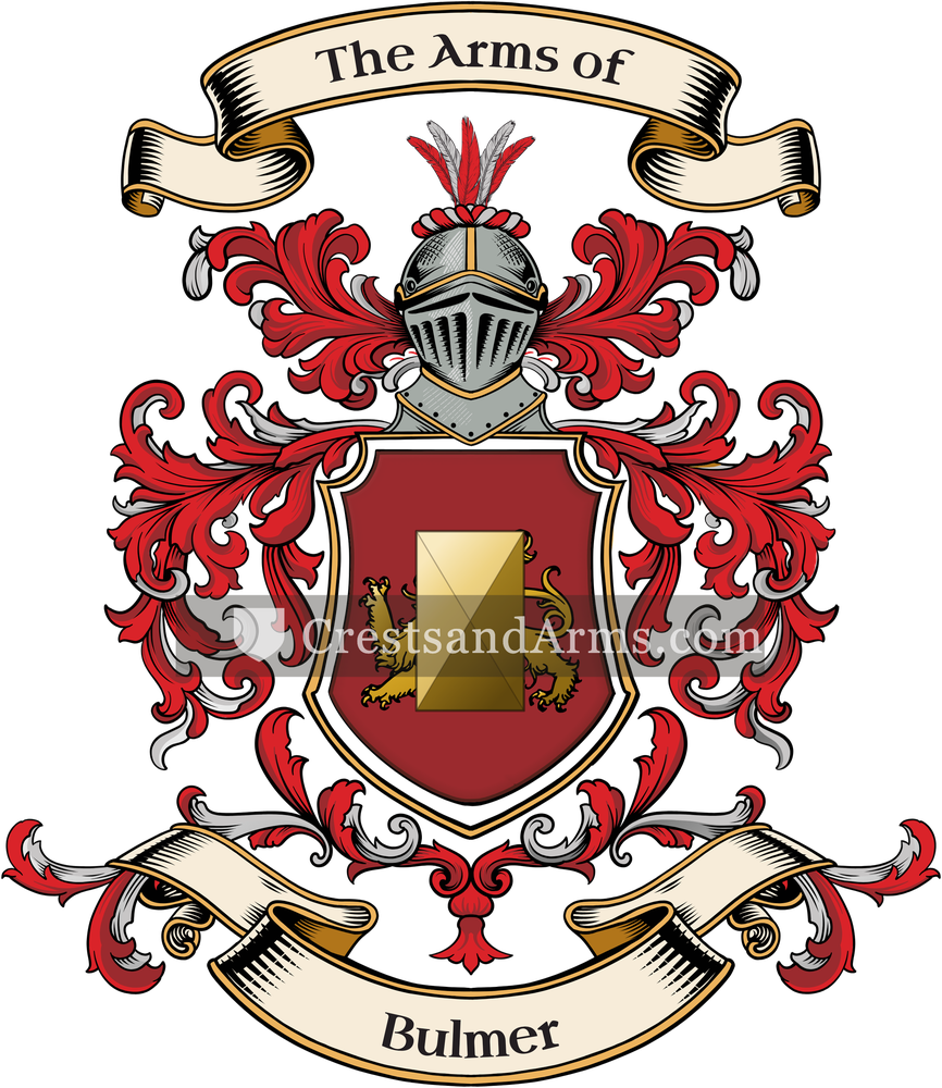 The Bulmer coat of arms, drawn from the recorded blazon