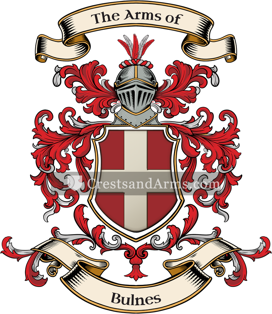 The Bulnes coat of arms, drawn from the recorded blazon