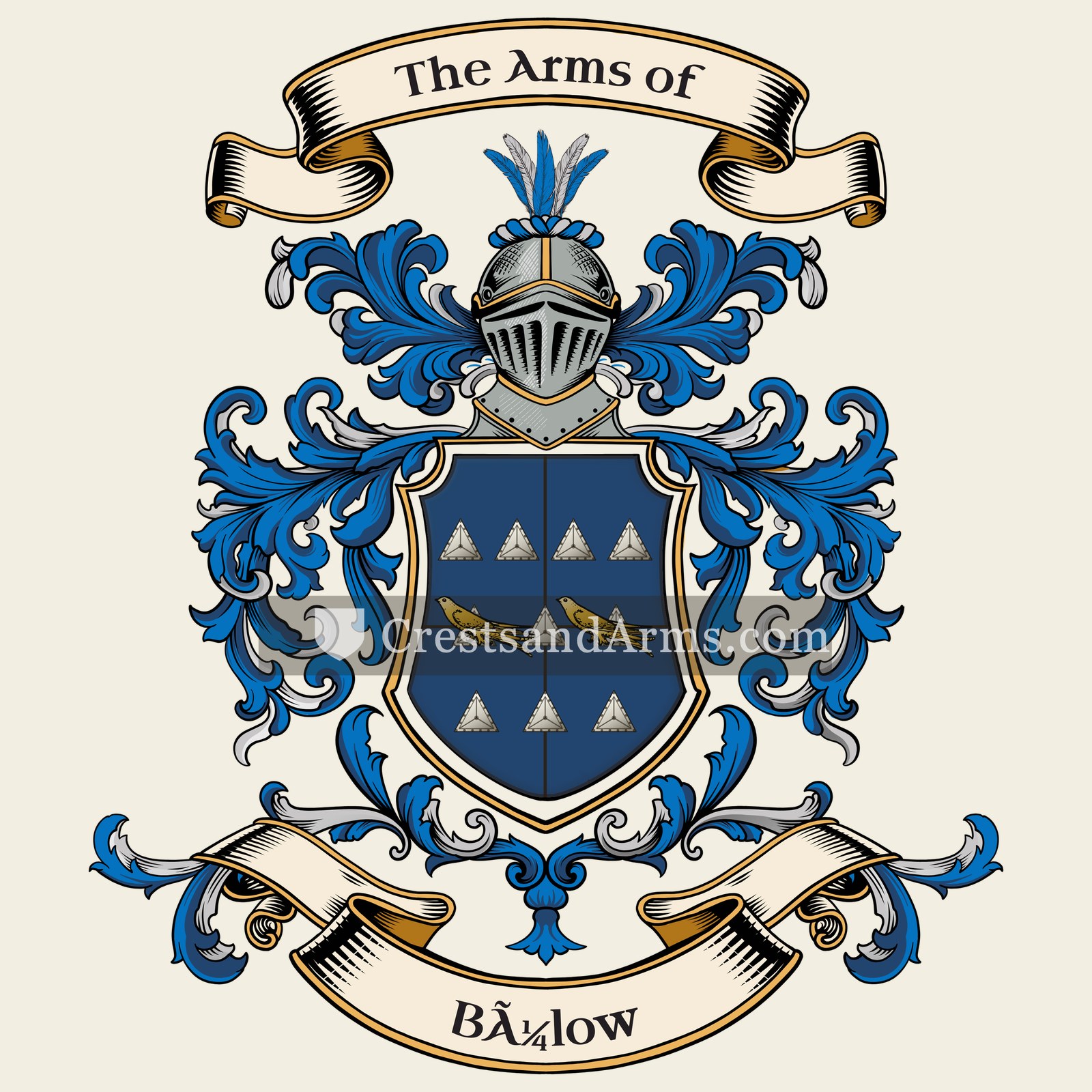 The Bülow coat of arms, drawn from the recorded blazon