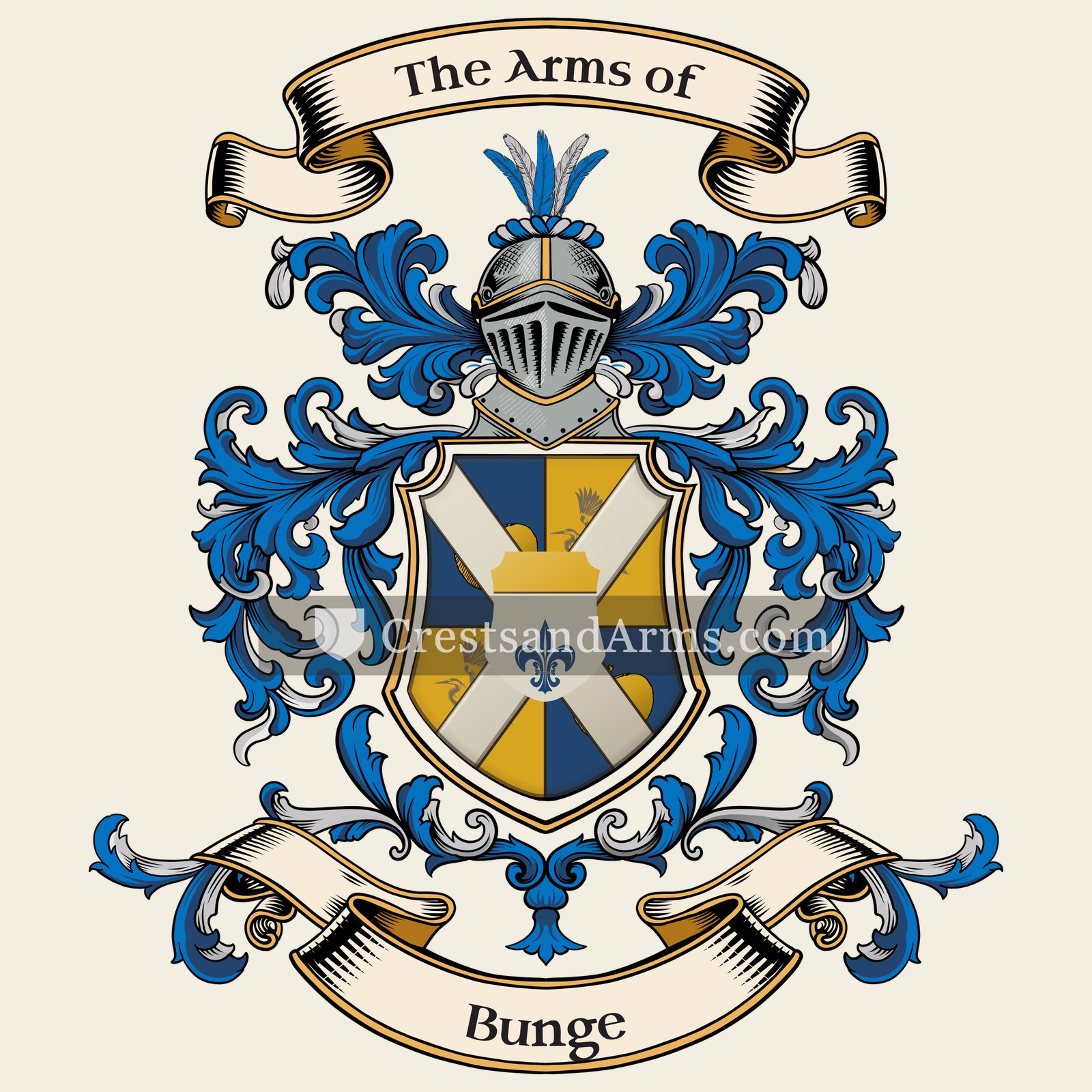The Bunge coat of arms, drawn from the recorded blazon