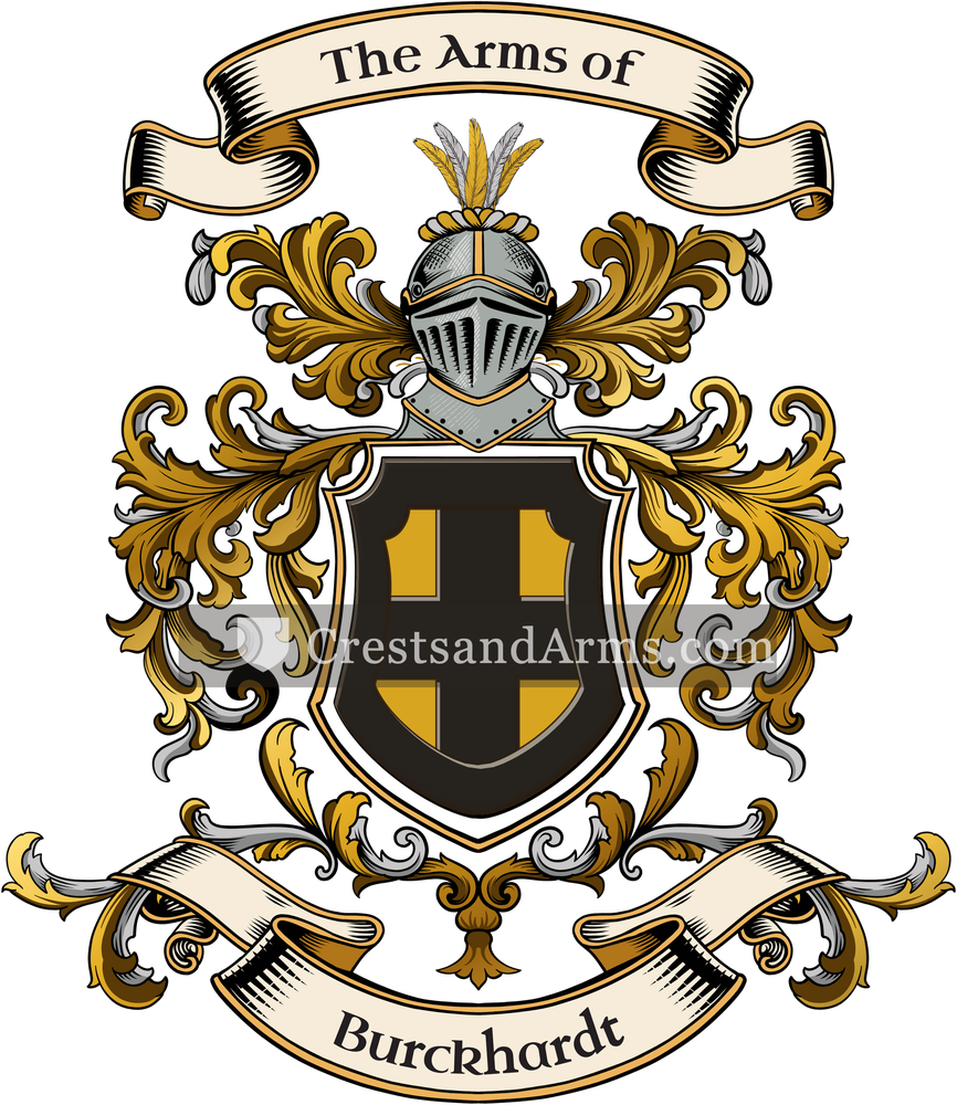 The Burckhardt coat of arms, drawn from the recorded blazon