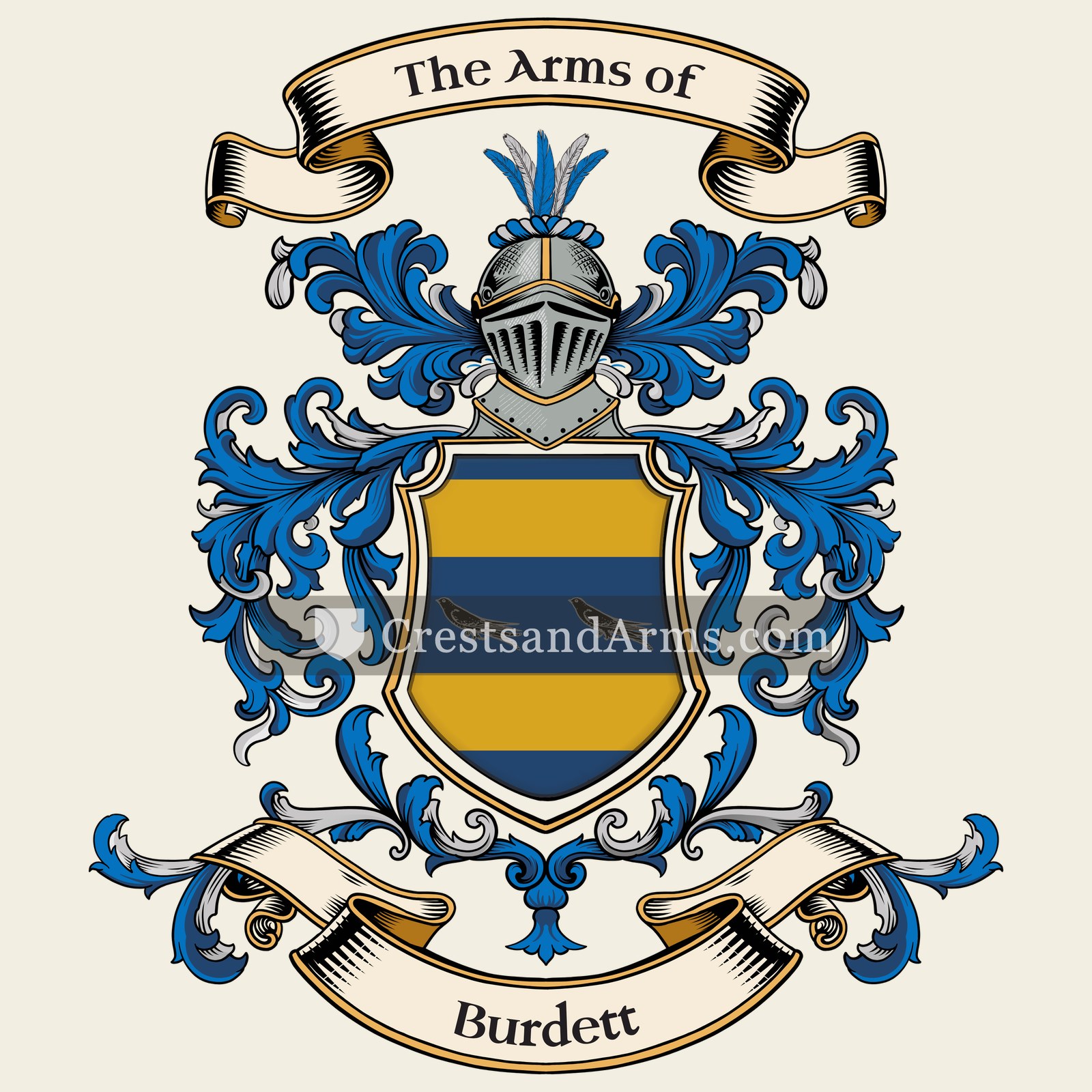 The Burdett coat of arms