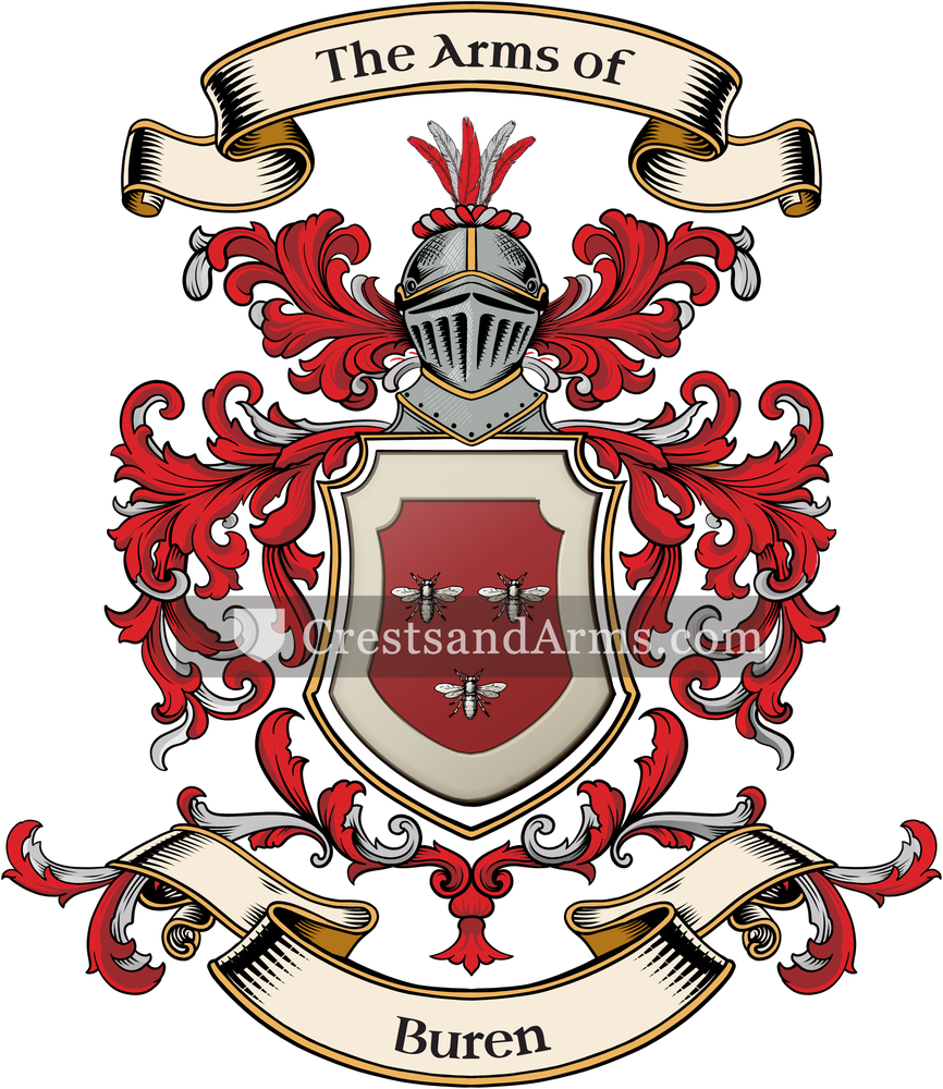 The Buren coat of arms, drawn from the recorded blazon