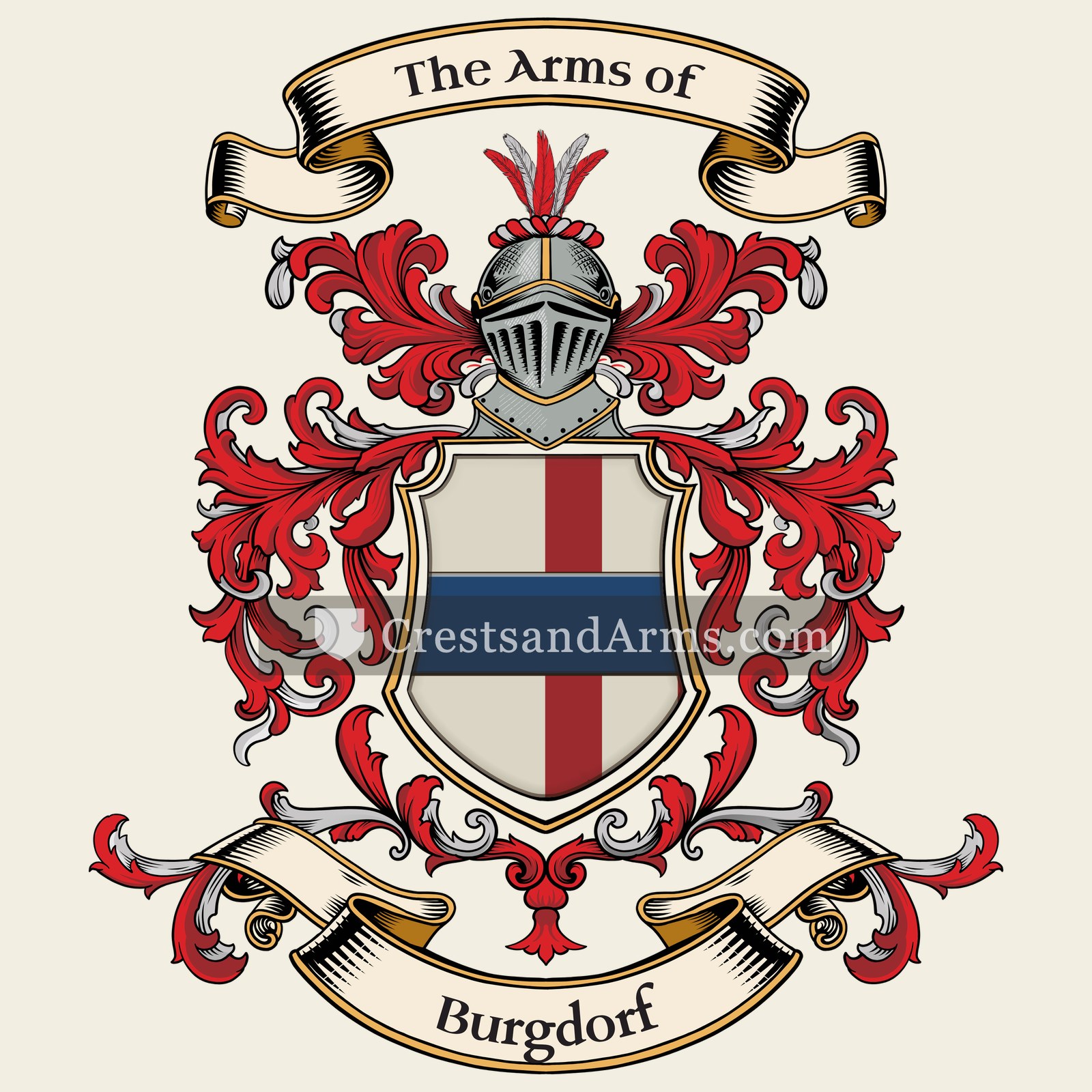 The Burgdorf coat of arms, drawn from the recorded blazon