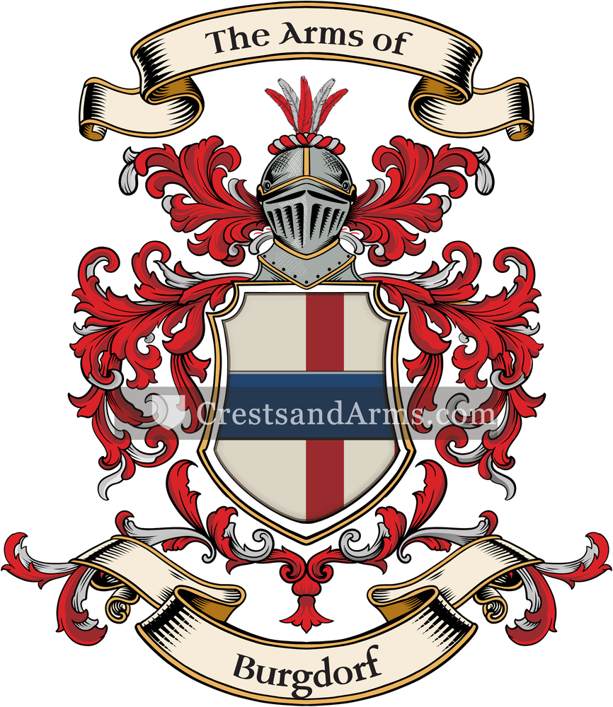 The Burgdorf coat of arms, drawn from the recorded blazon