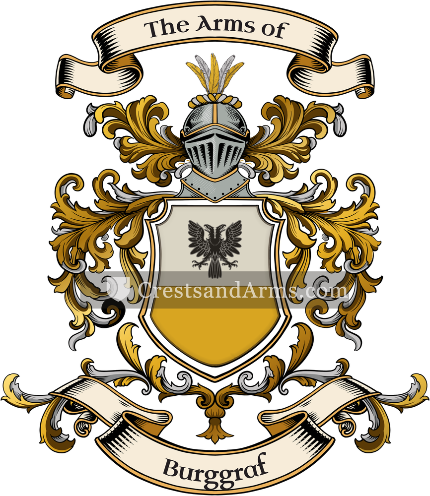 The Burggraf coat of arms, drawn from the recorded blazon