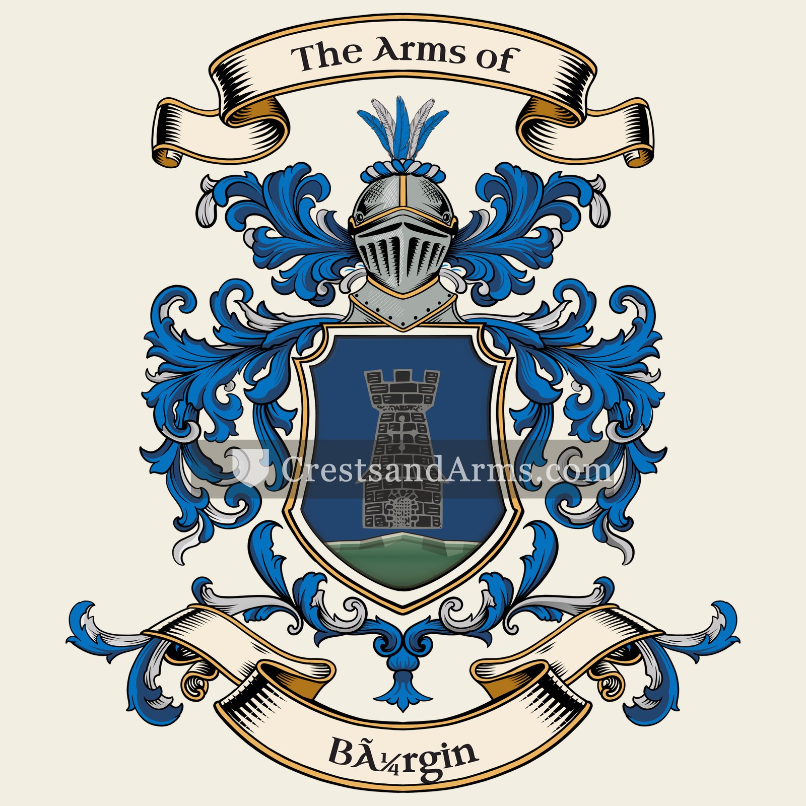 The Bürgin coat of arms, drawn from the recorded blazon