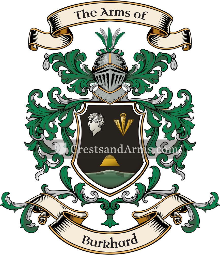 The Burkhard coat of arms, drawn from the recorded blazon