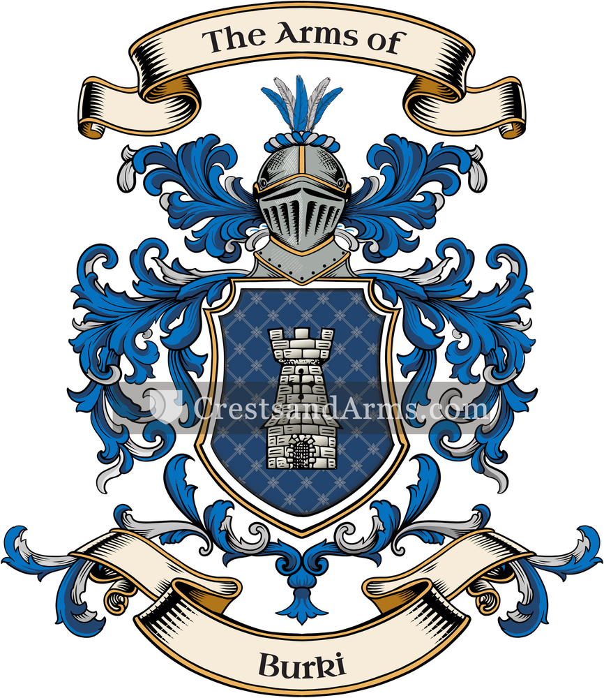 The Burki coat of arms, drawn from the recorded blazon