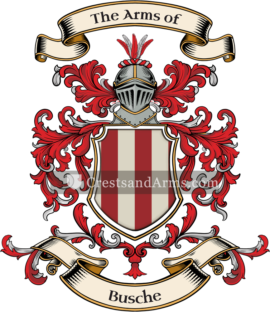 The Busche coat of arms, drawn from the recorded blazon