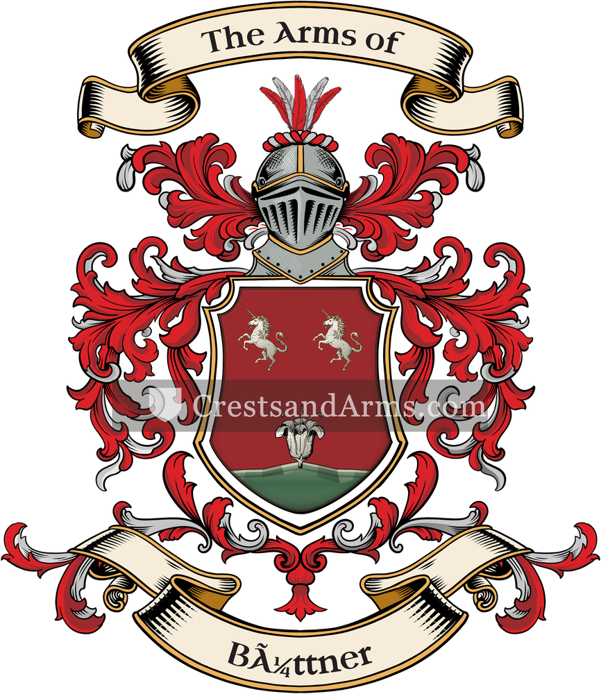 The Büttner coat of arms, drawn from the recorded blazon