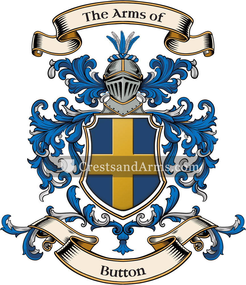 The Button coat of arms, drawn from the recorded blazon