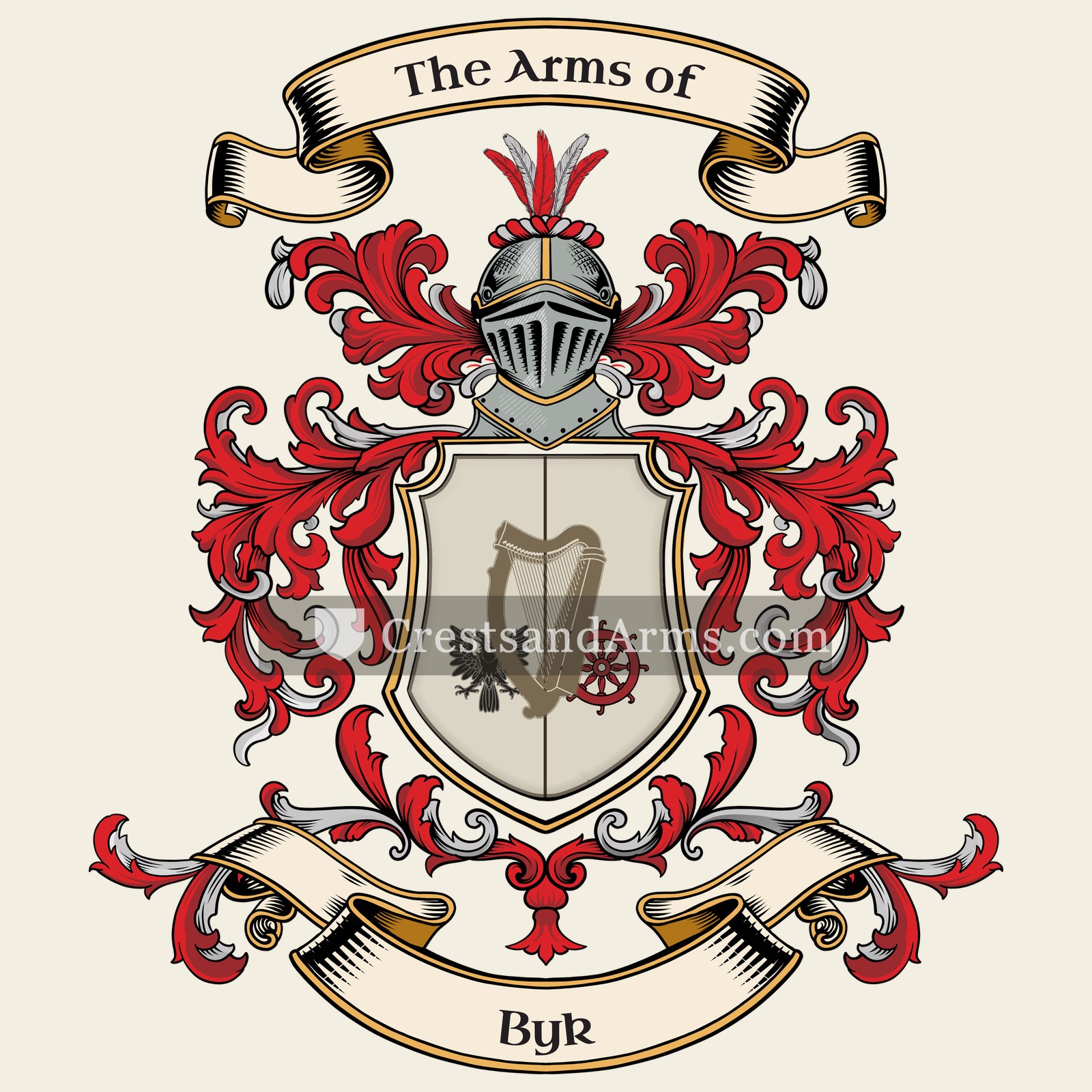 The Byk coat of arms, drawn from the recorded blazon