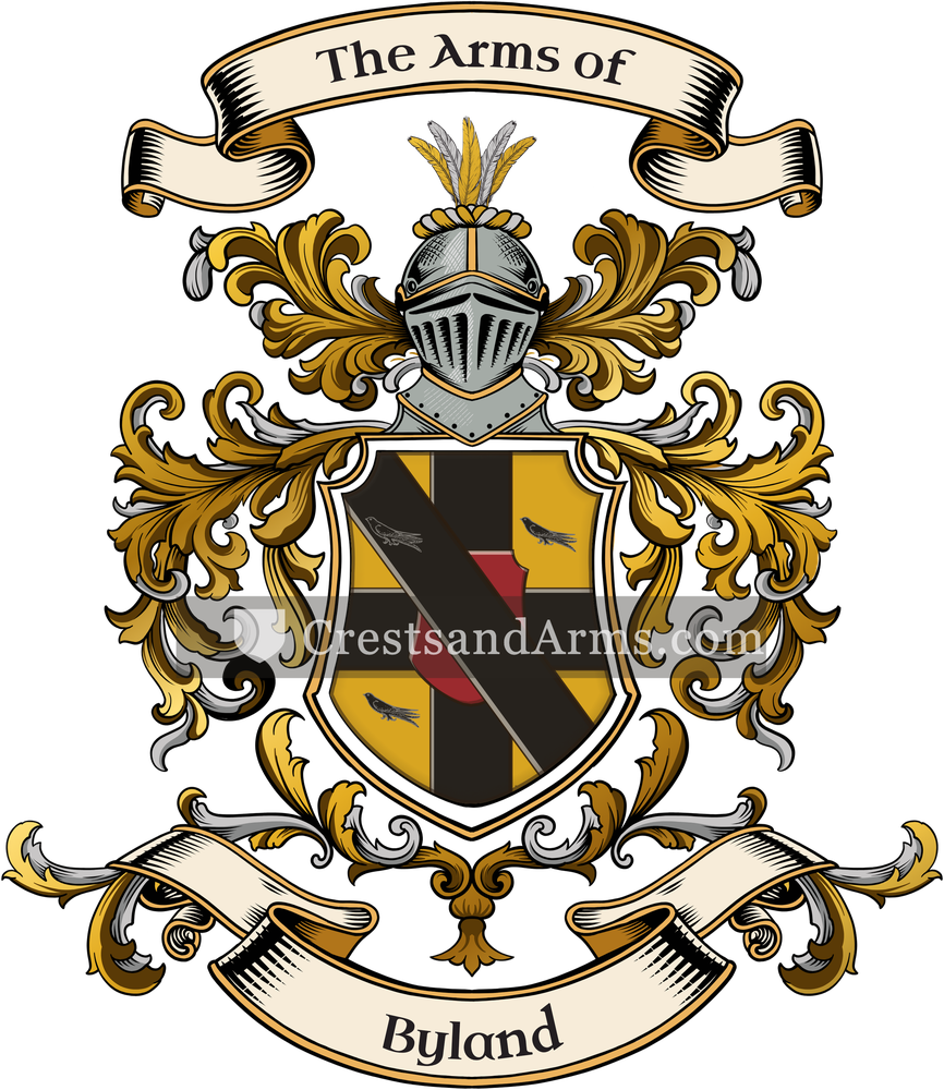 The Byland coat of arms, drawn from the recorded blazon