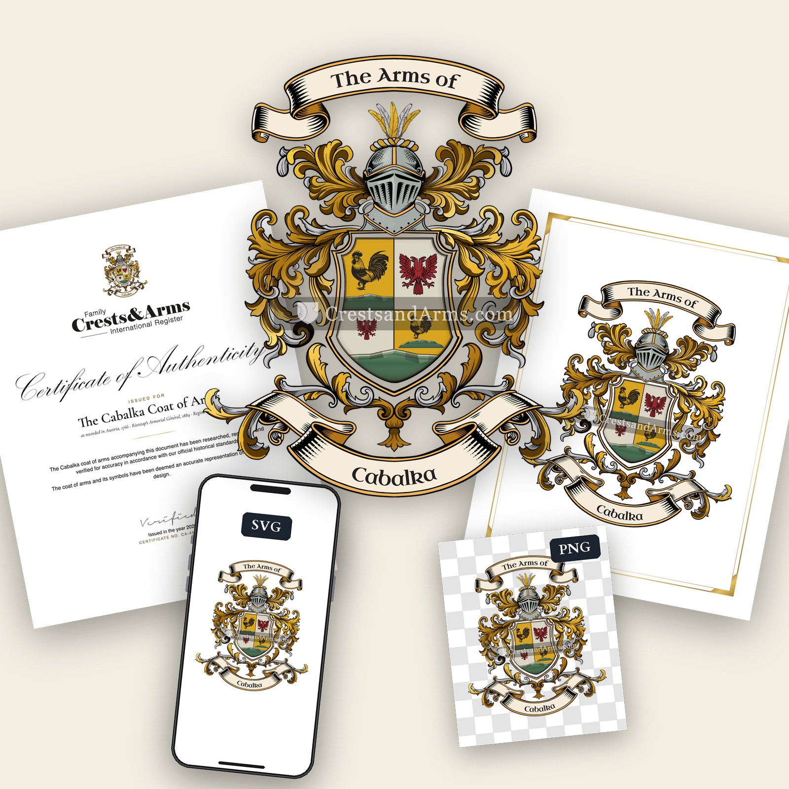 The Cabalka arms on the coat of arms — digital pack