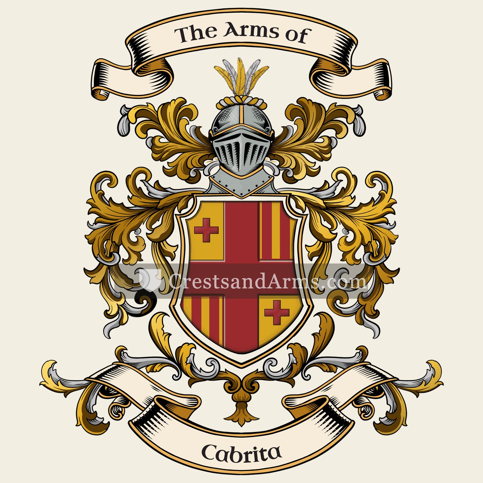 The Cabrita coat of arms, drawn from the recorded blazon