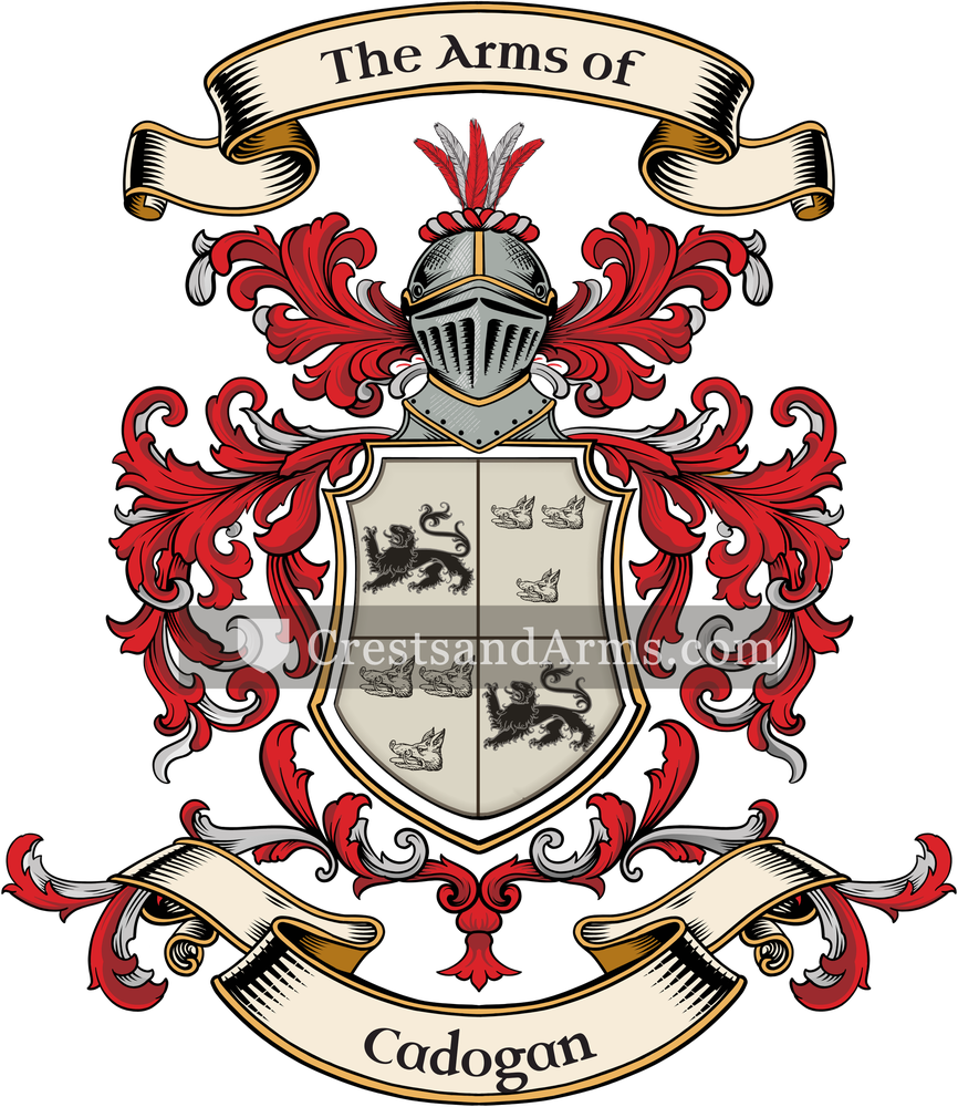 The Cadogan coat of arms, drawn from the recorded blazon