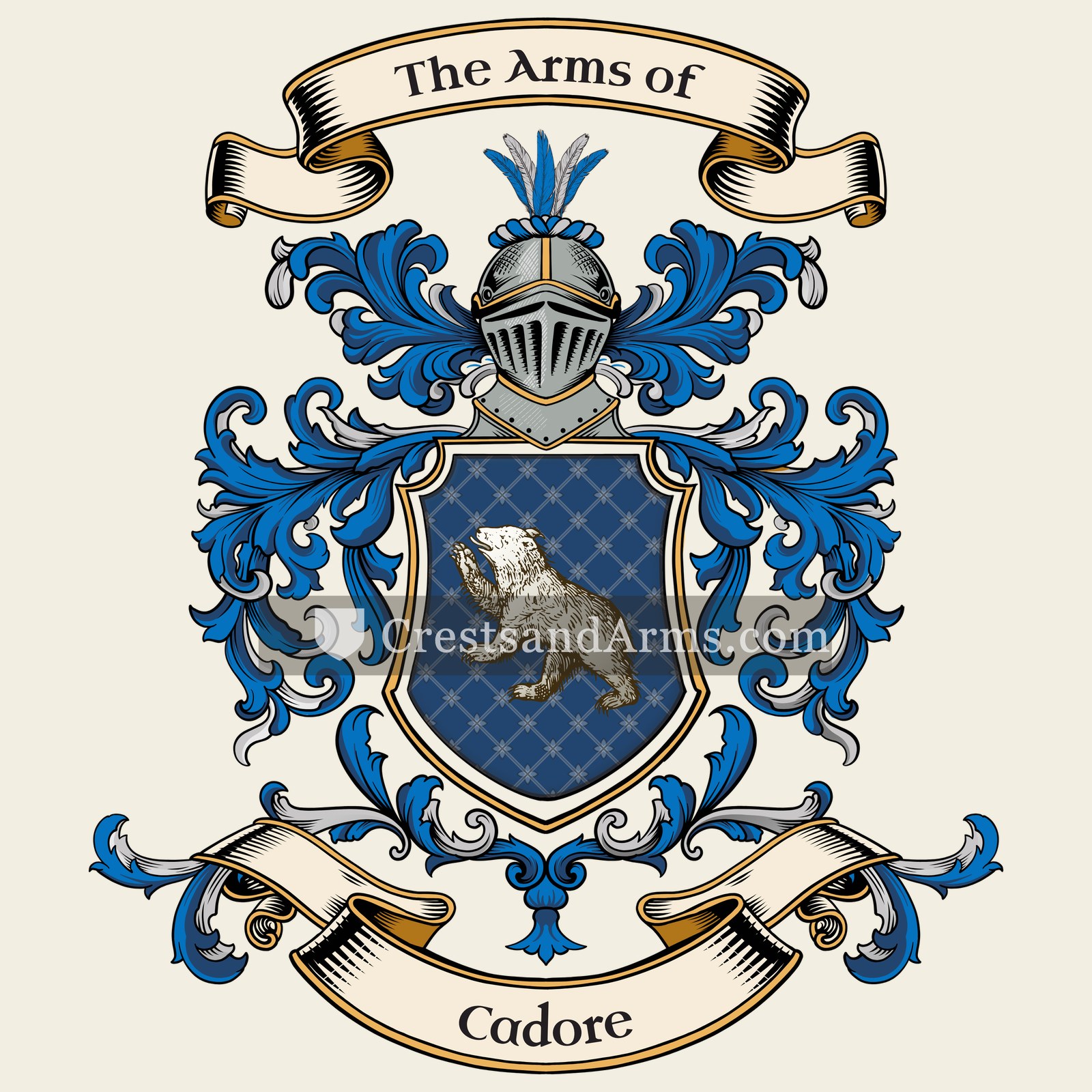 The Cadore coat of arms, drawn from the recorded blazon