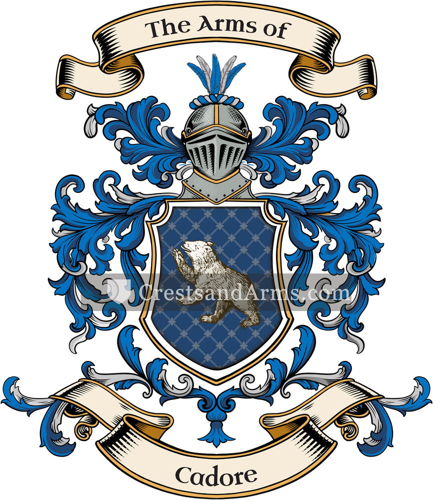 The Cadore coat of arms, drawn from the recorded blazon