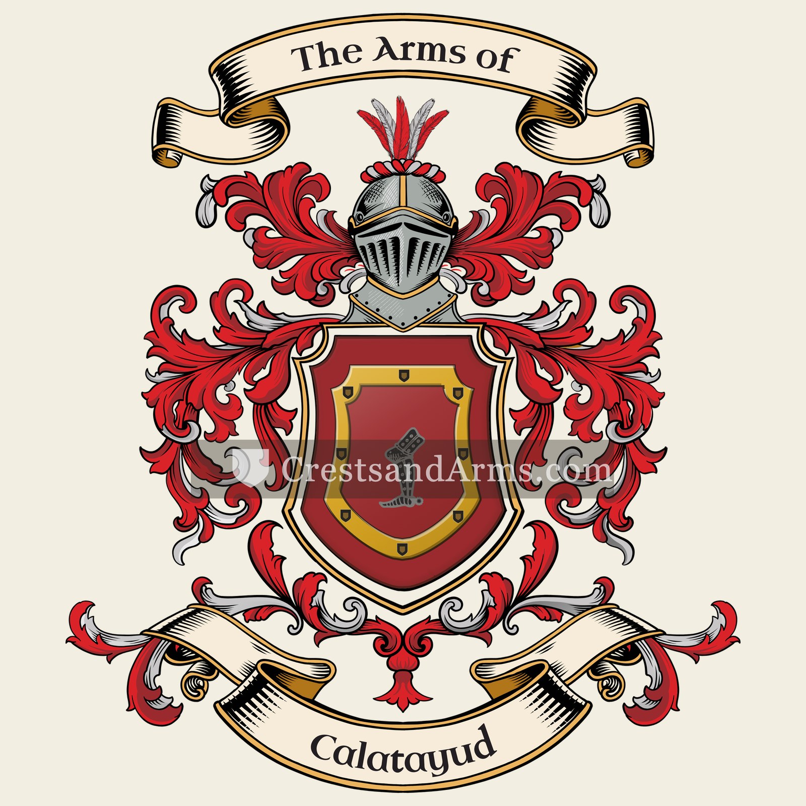 The Calatayud coat of arms, drawn from the recorded blazon