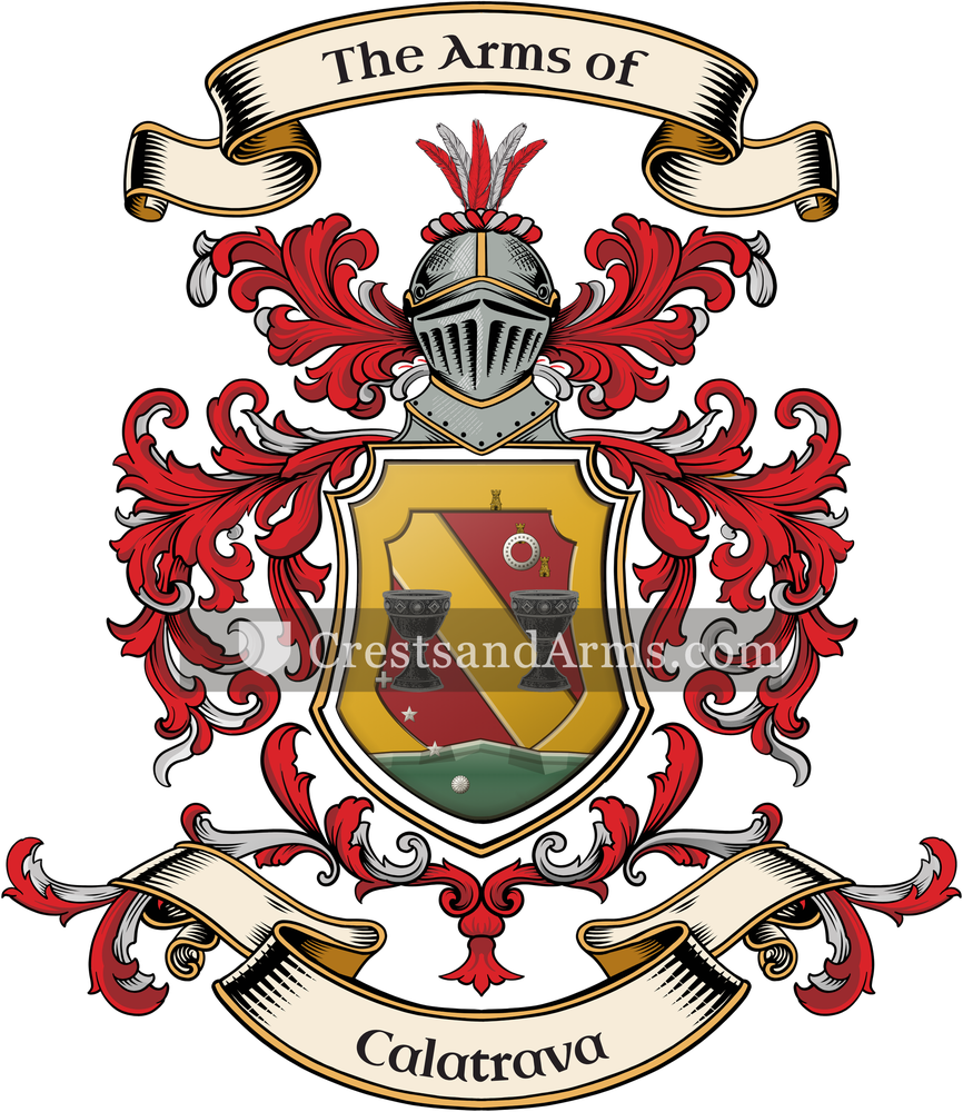The Calatrava coat of arms, drawn from the recorded blazon