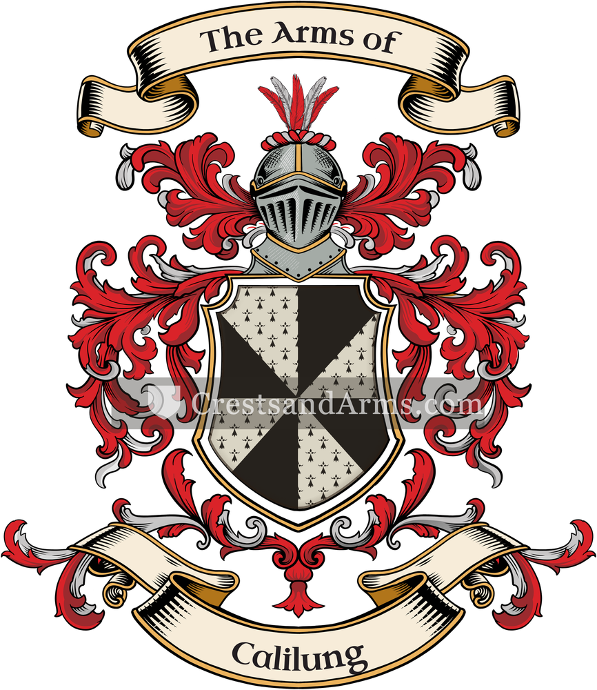 The Calilung coat of arms, drawn from the recorded blazon
