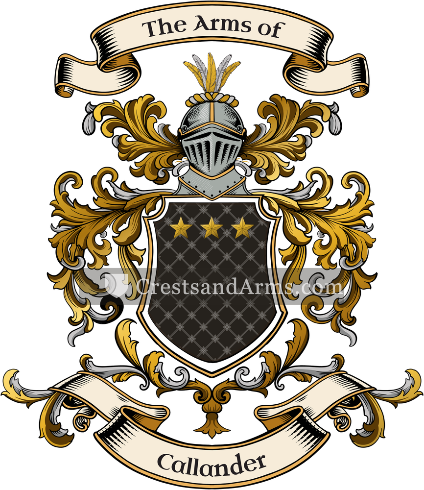 The Callander coat of arms, drawn from the recorded blazon