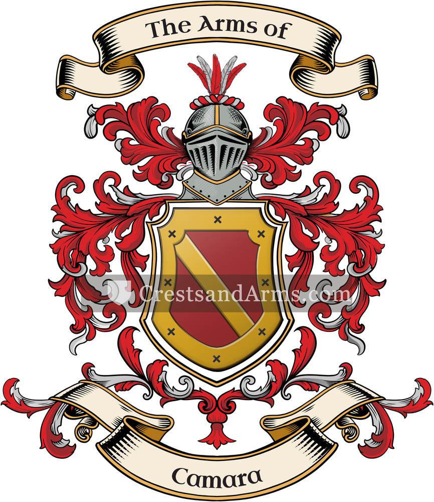The Camara coat of arms, drawn from the recorded blazon