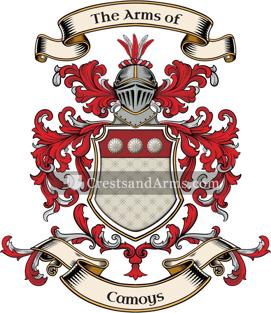 The Camoys coat of arms, drawn from the recorded blazon