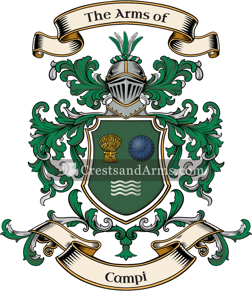 The Campi coat of arms, drawn from the recorded blazon