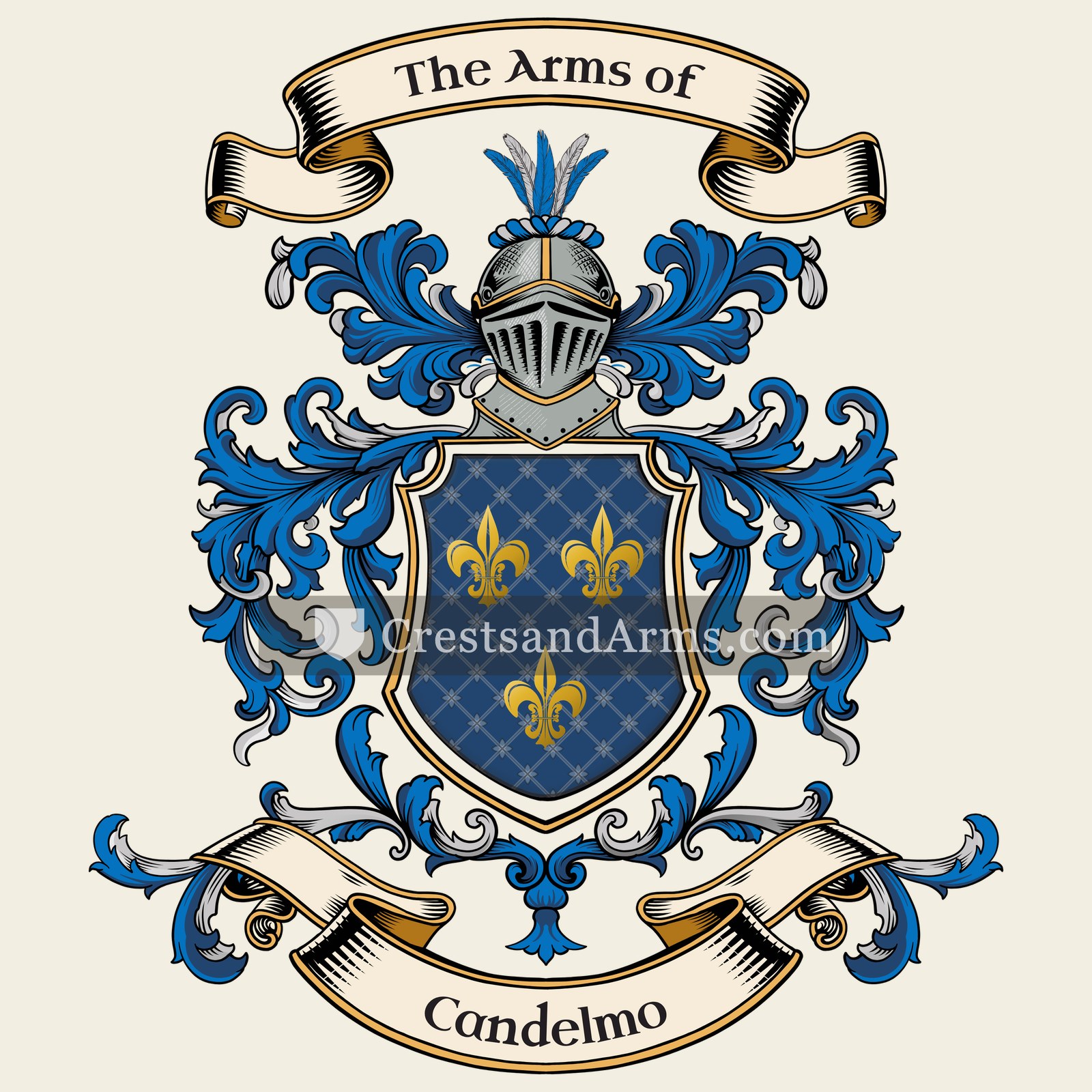 The Candelmo coat of arms, drawn from the recorded blazon