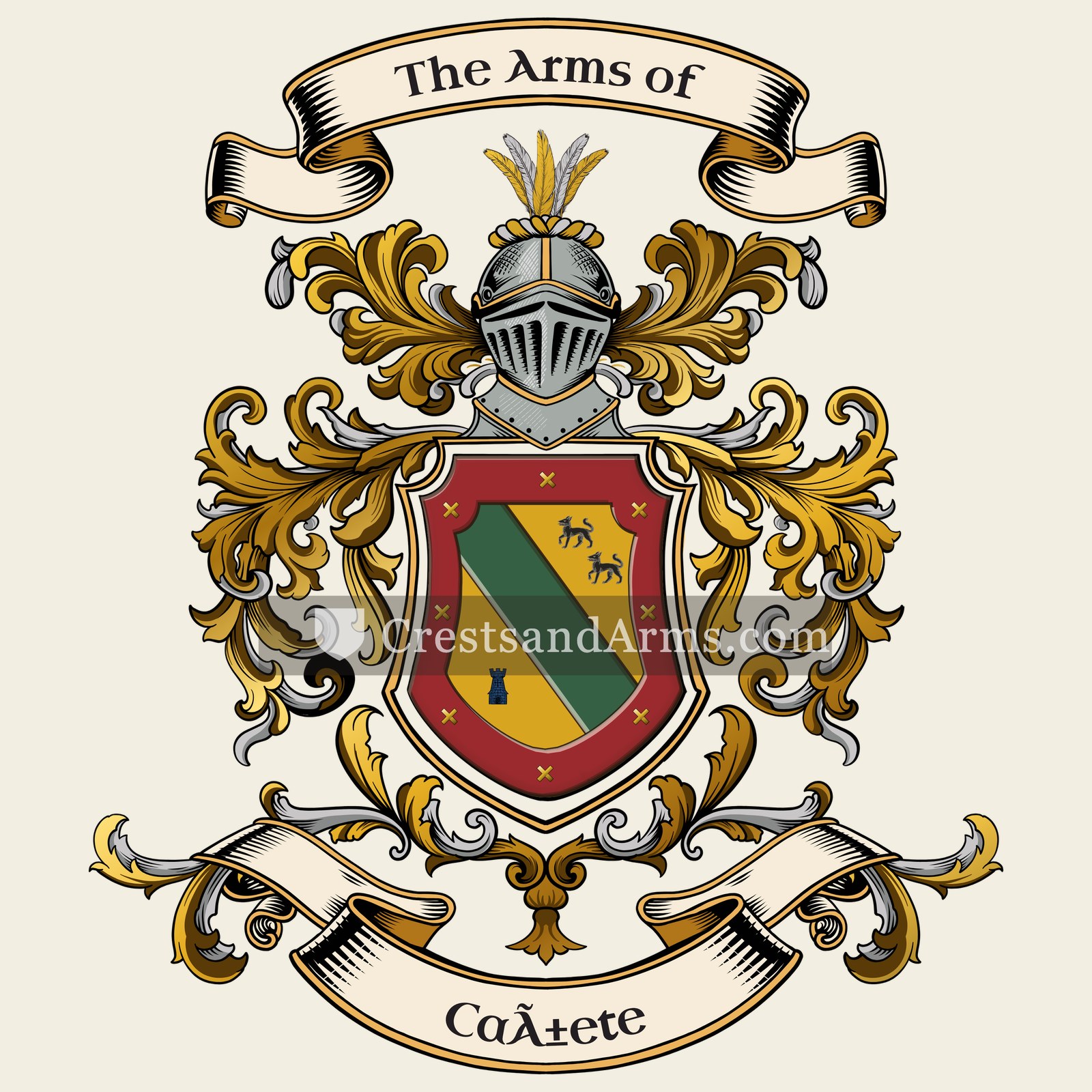 The Cañete coat of arms, drawn from the recorded blazon