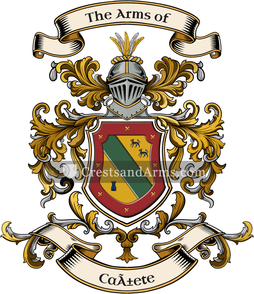 The Cañete coat of arms, drawn from the recorded blazon
