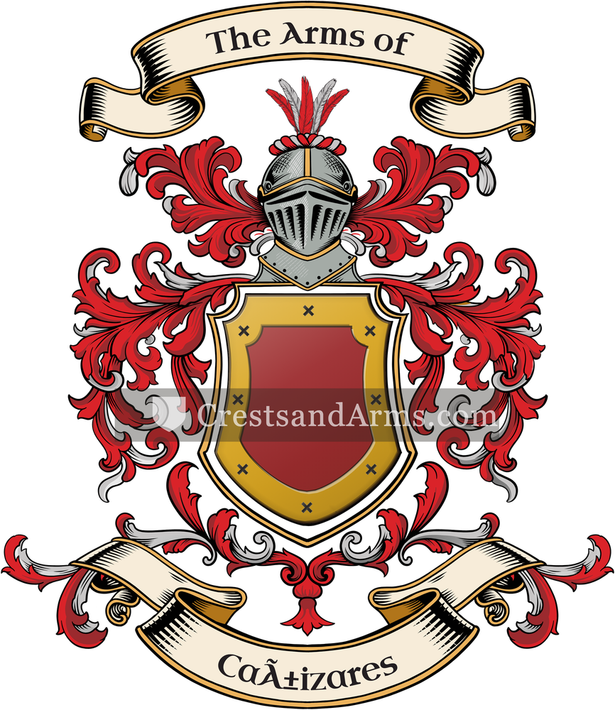 The Cañizares coat of arms, drawn from the recorded blazon