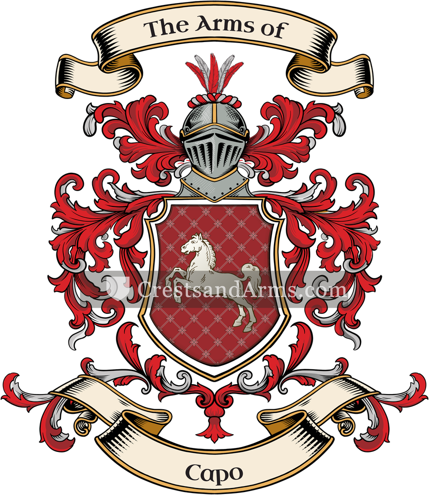 The Capo coat of arms, drawn from the recorded blazon