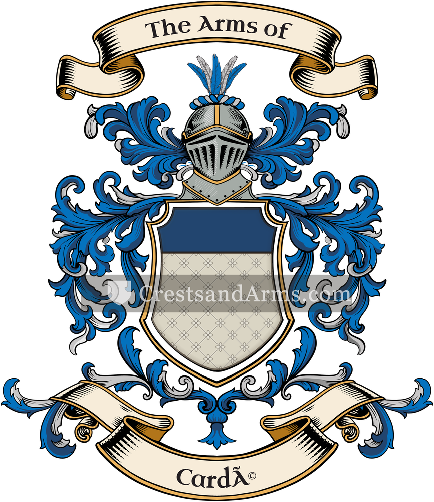 The Cardé coat of arms, drawn from the recorded blazon