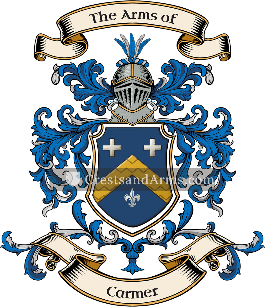 The Carmer coat of arms, drawn from the recorded blazon