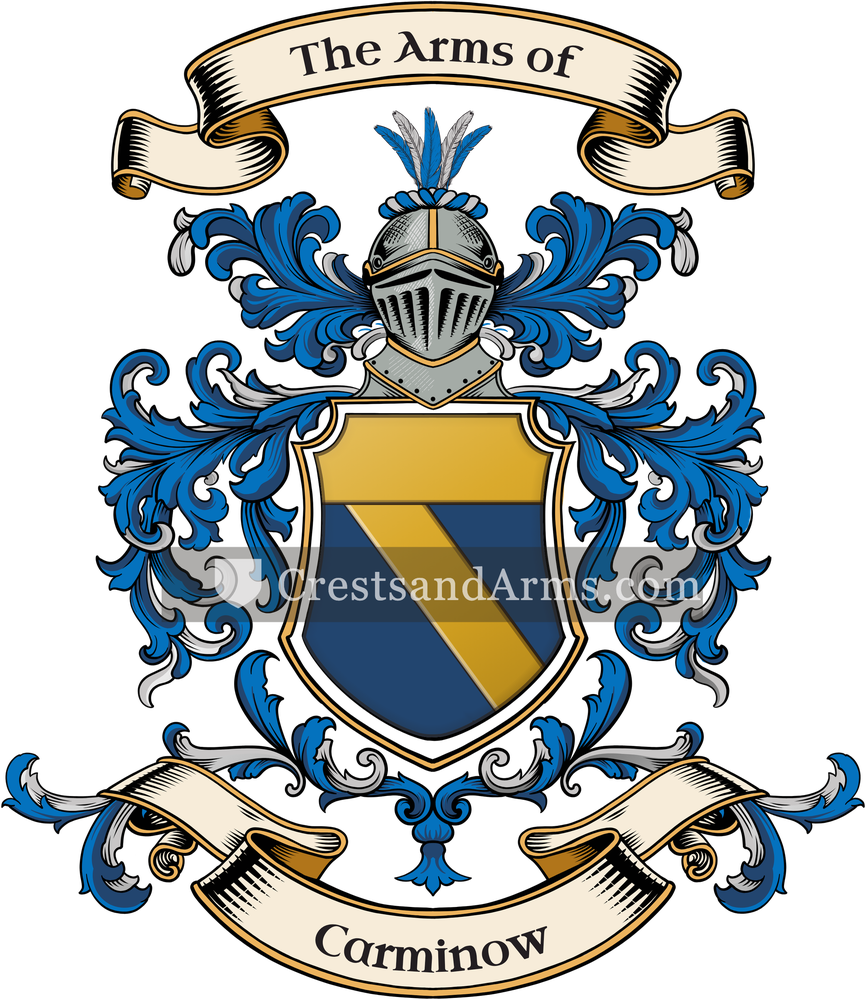 The Carminow coat of arms, drawn from the recorded blazon