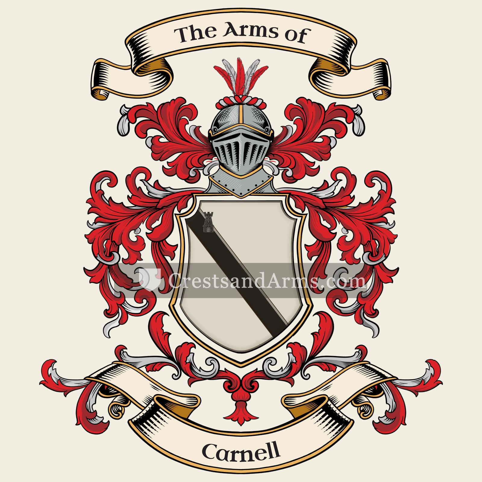 The Carnell coat of arms