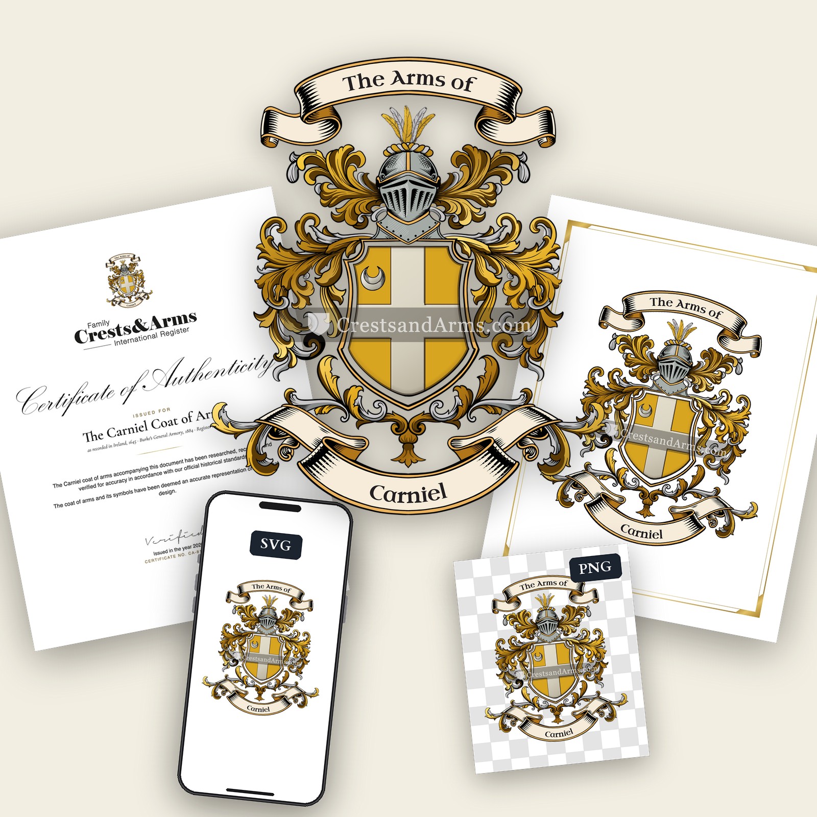 The Carniel arms on the coat of arms — digital pack