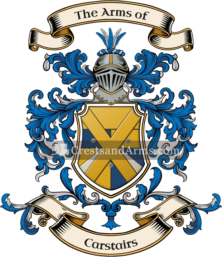 The Carstairs coat of arms, drawn from the recorded blazon