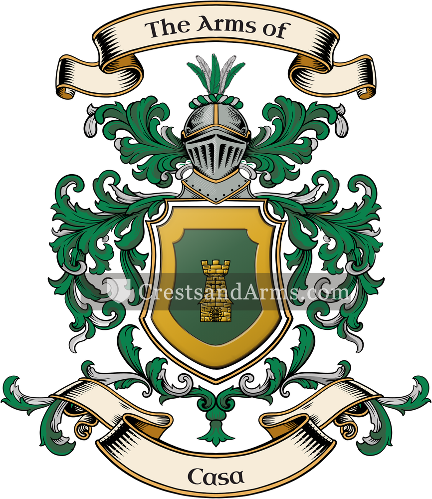 The Casa coat of arms, drawn from the recorded blazon