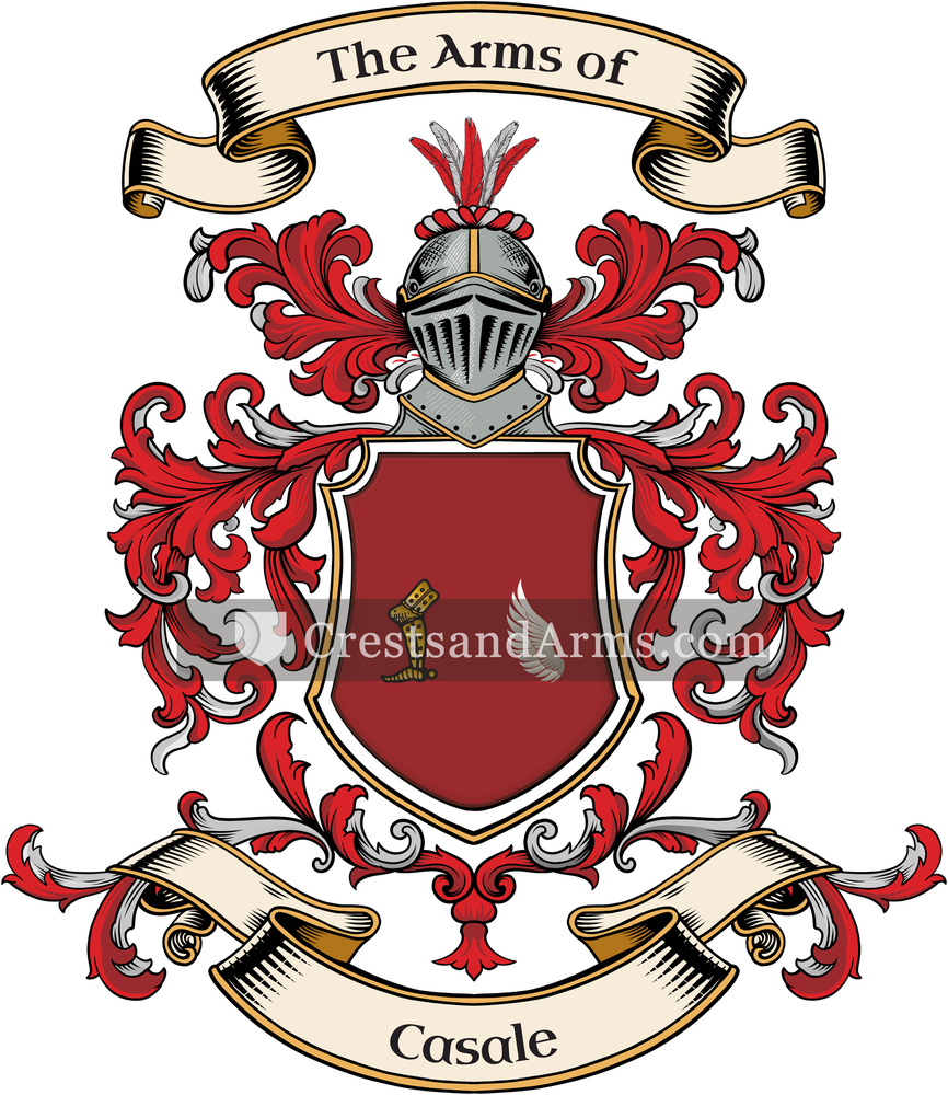 The Casale coat of arms, drawn from the recorded blazon