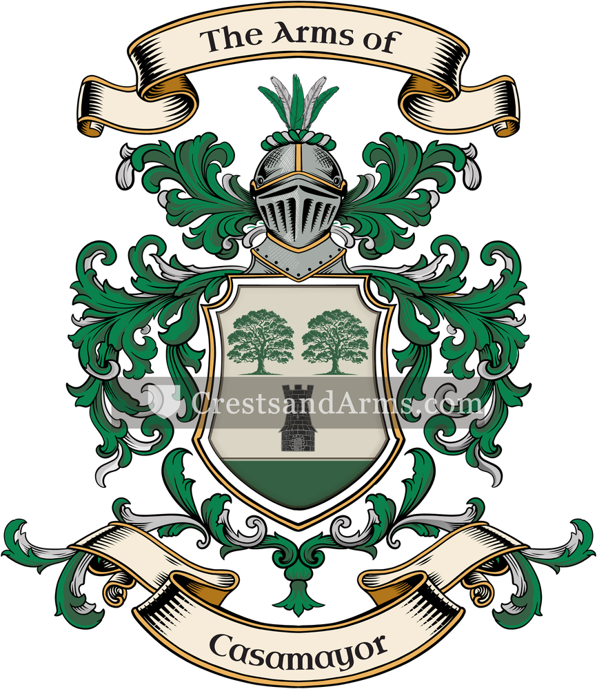 The Casamayor coat of arms, drawn from the recorded blazon
